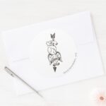 PEBLES™ Daddys Girl BW Classic Round Sticker