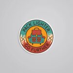 Pack Lighter Go Further Round Travels Stickers
