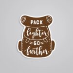 Pack Lighter Go Further Travels Stickers