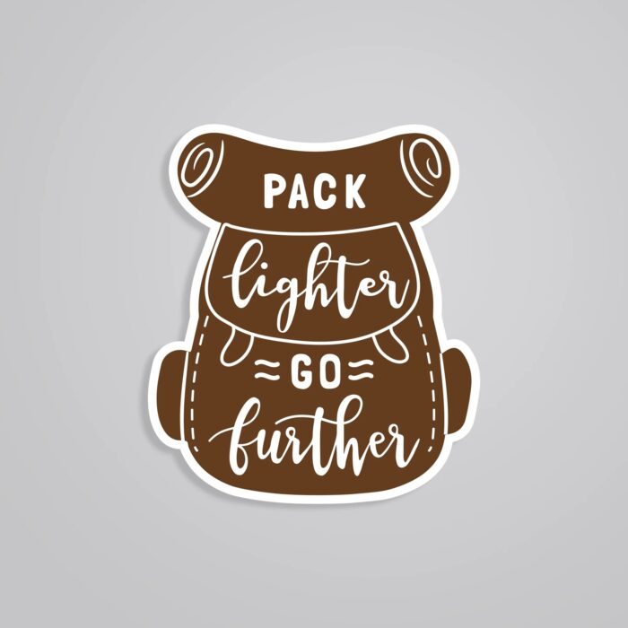 Pack Lighter Go Further Travels Stickers