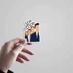 Pam Jim Dwight Scott TV Shows Stickers