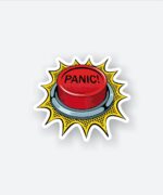 Panic Button Sticker