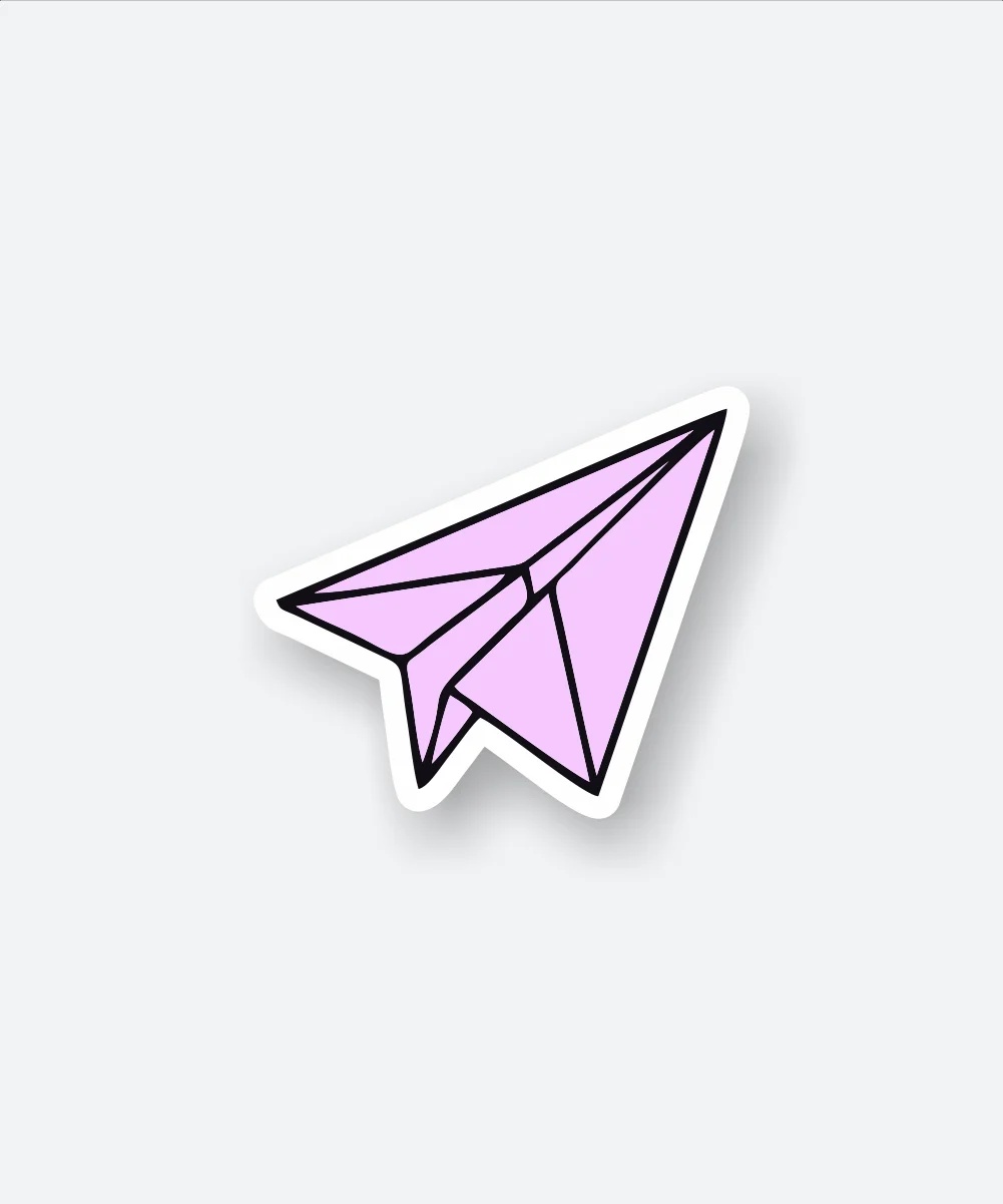 Paper Rocket Sticker
