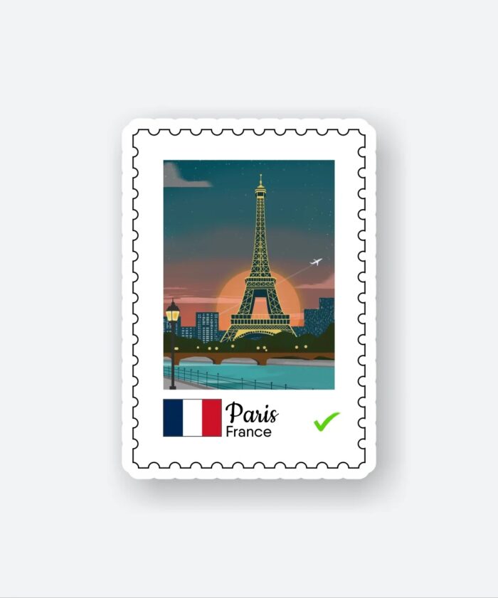 Paris France Sticker