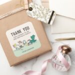 Pastel Toy Story Birthday Thank You Square Sticker