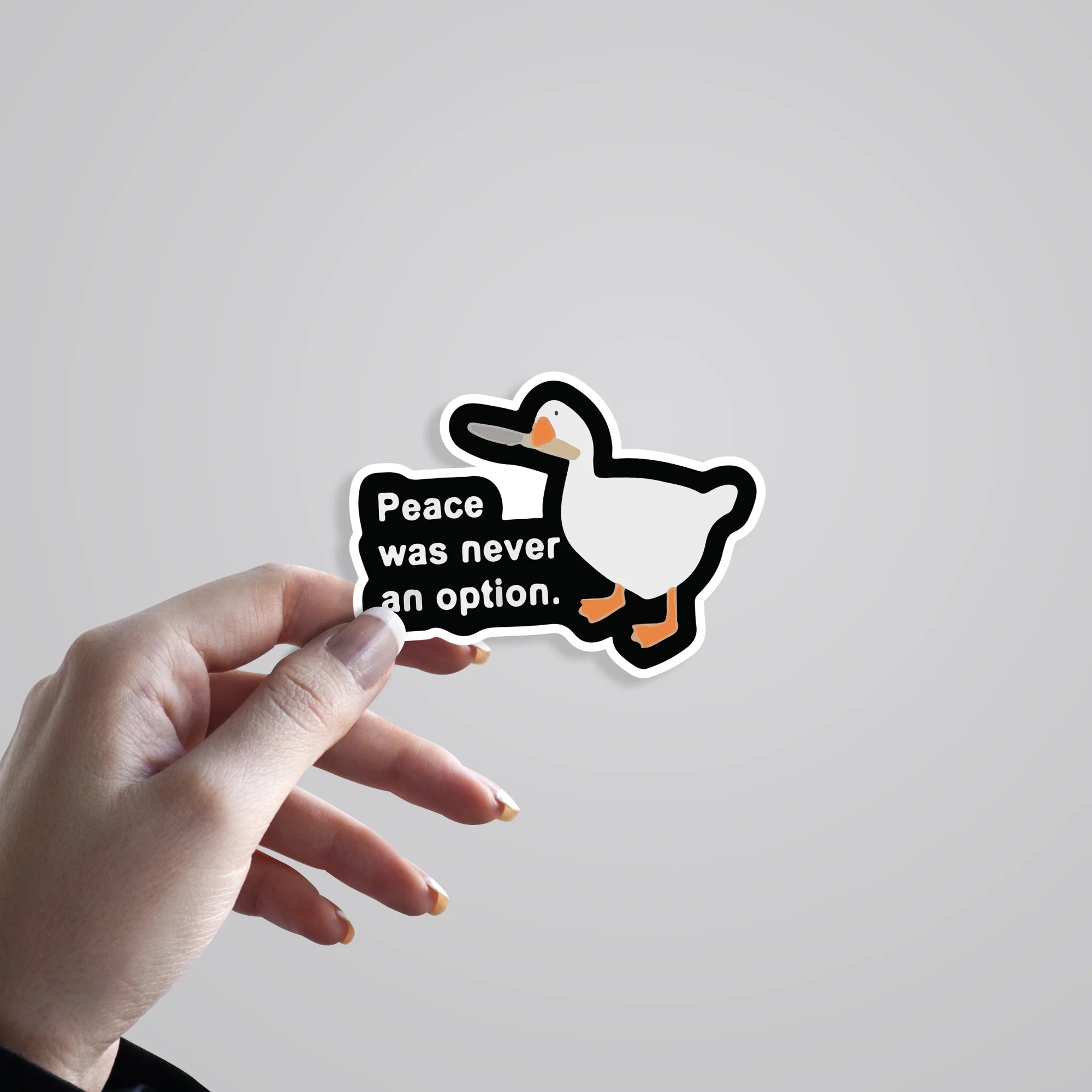 Peace Was Never An Option Witty Stickers