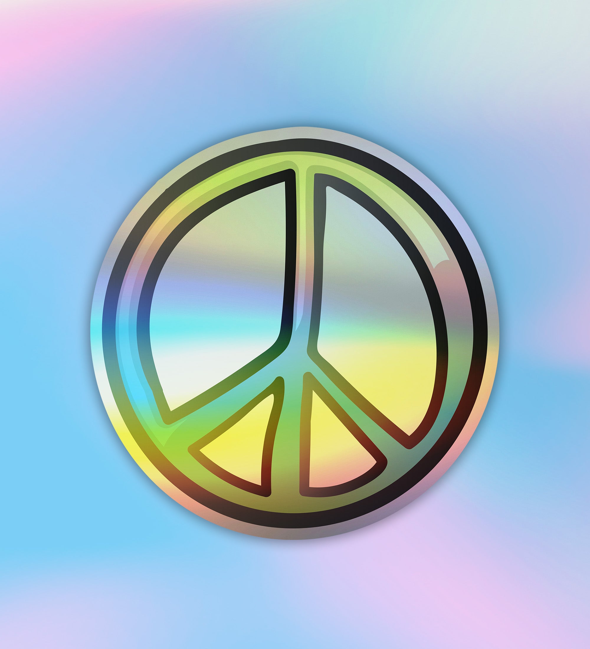 Peace   Holographic Laptop   Mobile Sticker