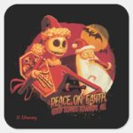 Peace On Earth Good Scares Towards All Square Sticker