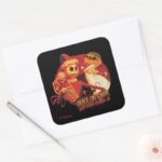 Peace On Earth Good Scares Towards All Square Sticker