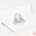 Pebbles A Little Birdy Told Me Classic Round Sticker