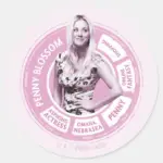 Penny Blossom Info Graphic Classic Round Sticker
