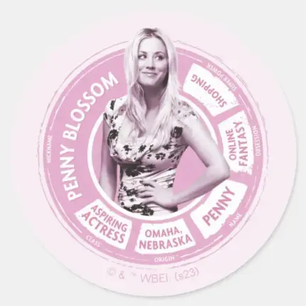 Penny Blossom Info Graphic Classic Round Sticker