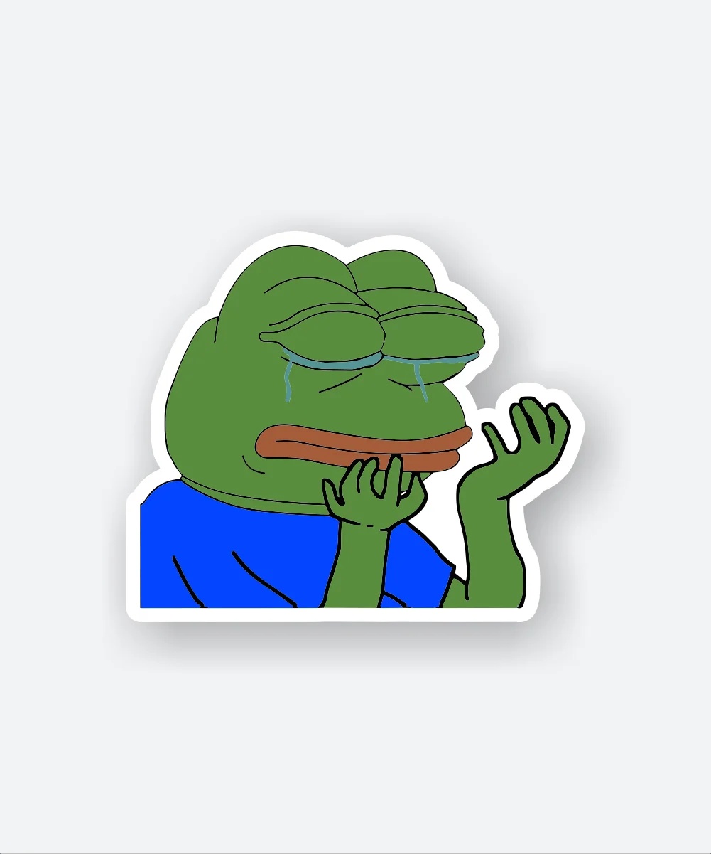 Pepe Crying Sticker