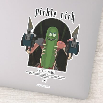 Pickle Rick Im A Scientist Quote Graphic Sticker