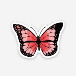 Pink Butterfly Sticker