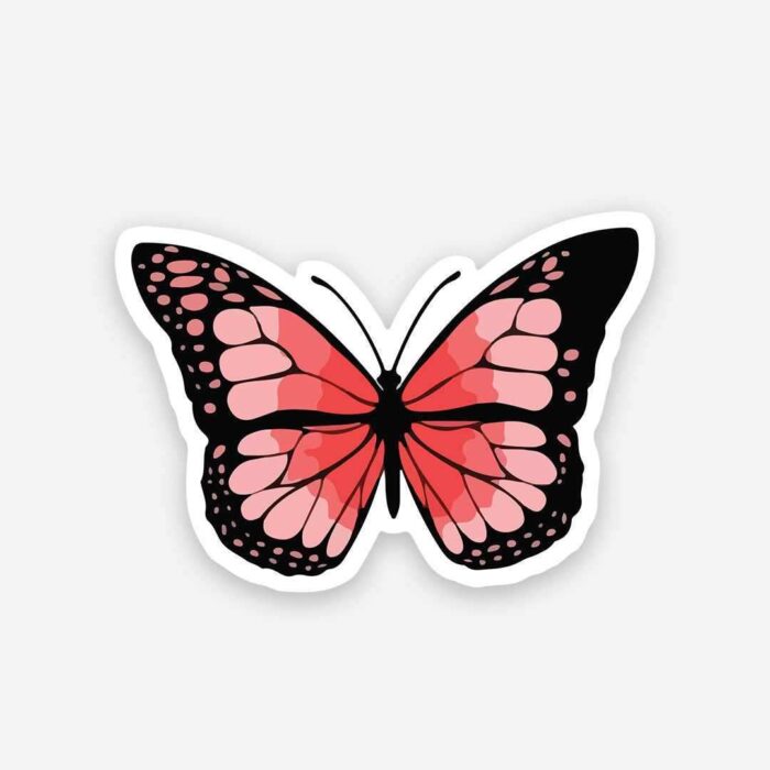 Pink Butterfly Sticker