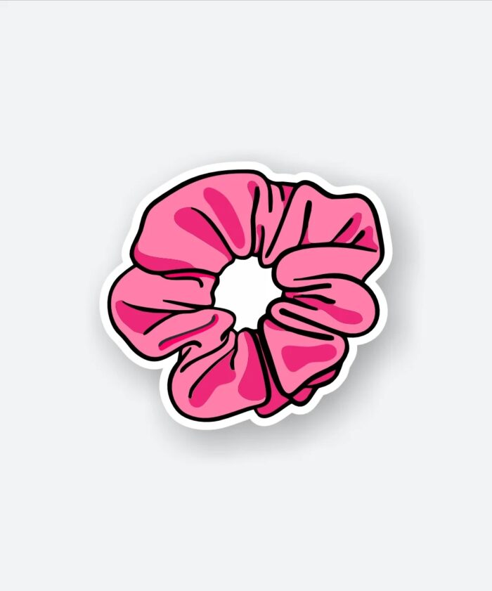 Pink Scrunchie Sticker
