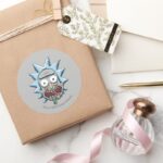 Pixelverse Rick Drooling Head Classic Round Sticker