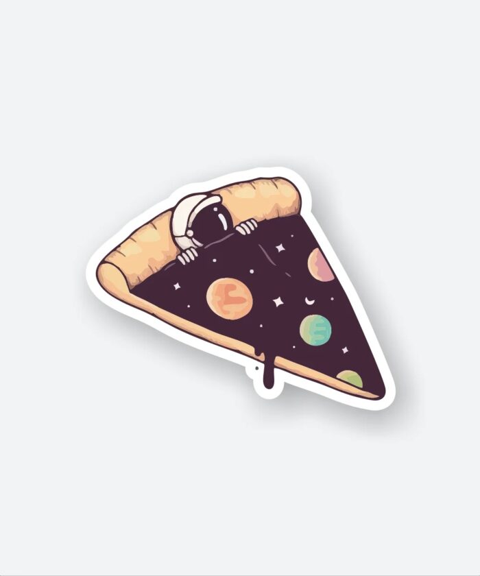 Pizza In Space Sticker