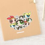 Powerpuff Girls Face Pattern Sticker