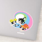 Powerpuff Girls Fly Through The Sky Sticker