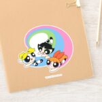 Powerpuff Girls Fly Through The Sky Sticker