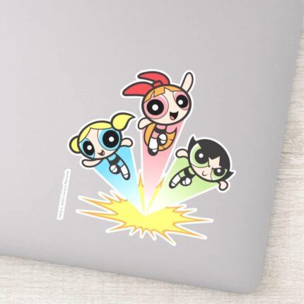 Powerpuff Girls Launch Into The Air Sticker