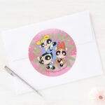 Powerpuff Girls Powfactor Classic Round Sticker