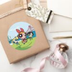 Powerpuff Girls Super Fierce Classic Round Sticker