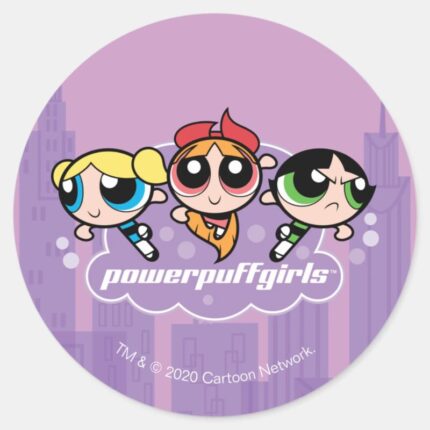 Powerpuff Girls Team Logo Classic Round Sticker