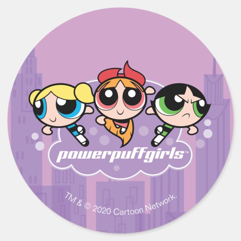 Powerpuff Girls Team Logo Classic Round Sticker