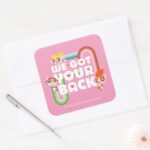 Powerpuff Girls We Got Your Back Square Sticker