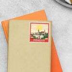 Prague Old Town Scenic Post Stamp Travels Stickers