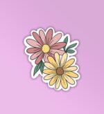Pretty Daisy Laptop Mobile Stickers
