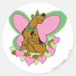 Pretty Butterfly Scooby Doo Classic Round Sticker