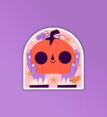 Pumpkin Head Halloween   Laptop And Mobile Sticker