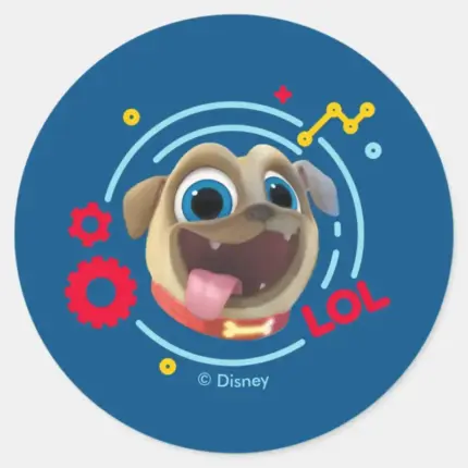 Puppy Dog Pals Rolly LOL Classic Round Sticker