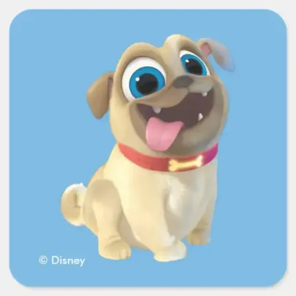 Puppy Dog Pals Rolly Square Sticker