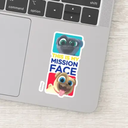 Puppy Dog Pals This Is My Mission Face Sticker