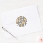 Puppy Scooby Doo Bone Paw Print Pattern Classic Round Sticker