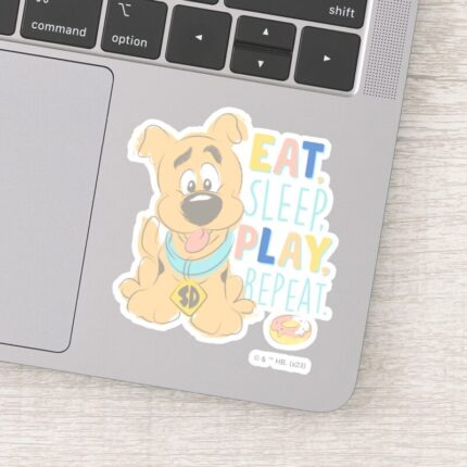 Puppy Scooby Doo Eat Sleep Play Repeat Sticker
