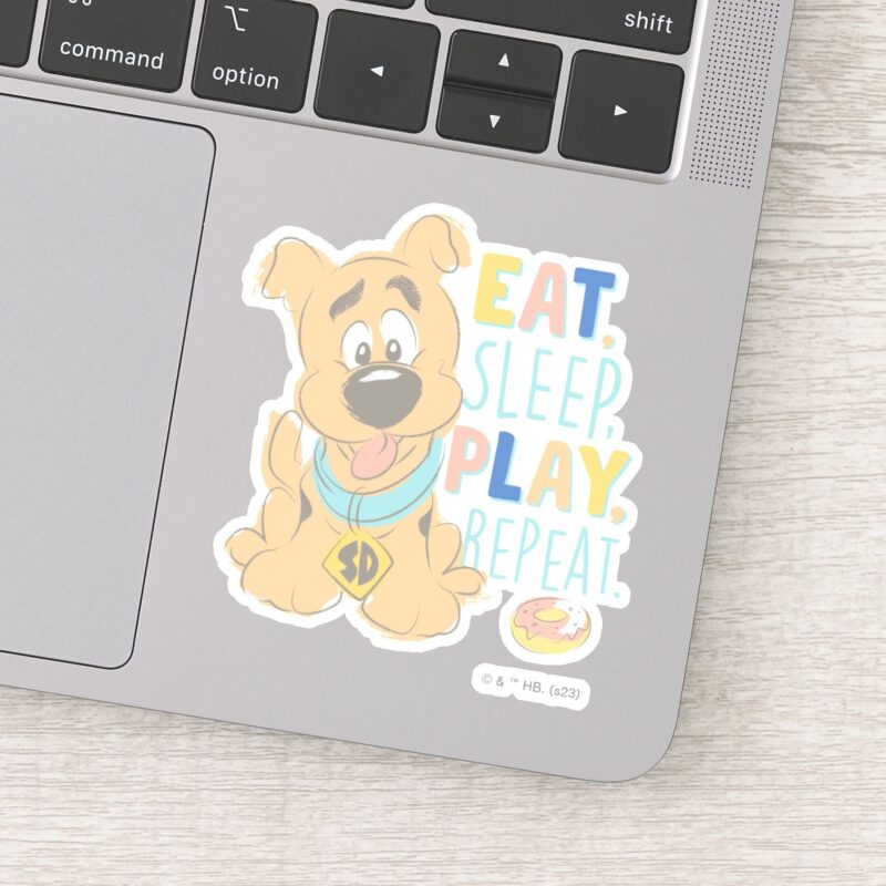 Puppy Scooby Doo Eat Sleep Play Repeat Sticker