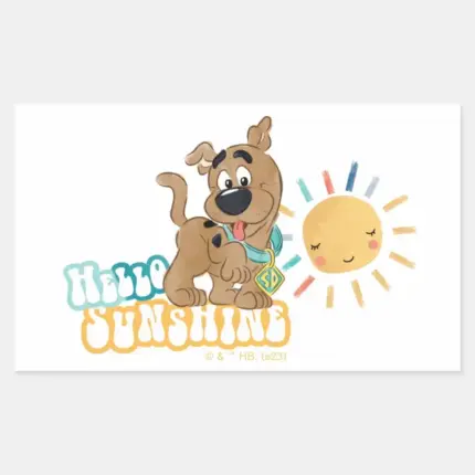 Puppy Scooby Doo Hello Sunshine Rectangular Sticker