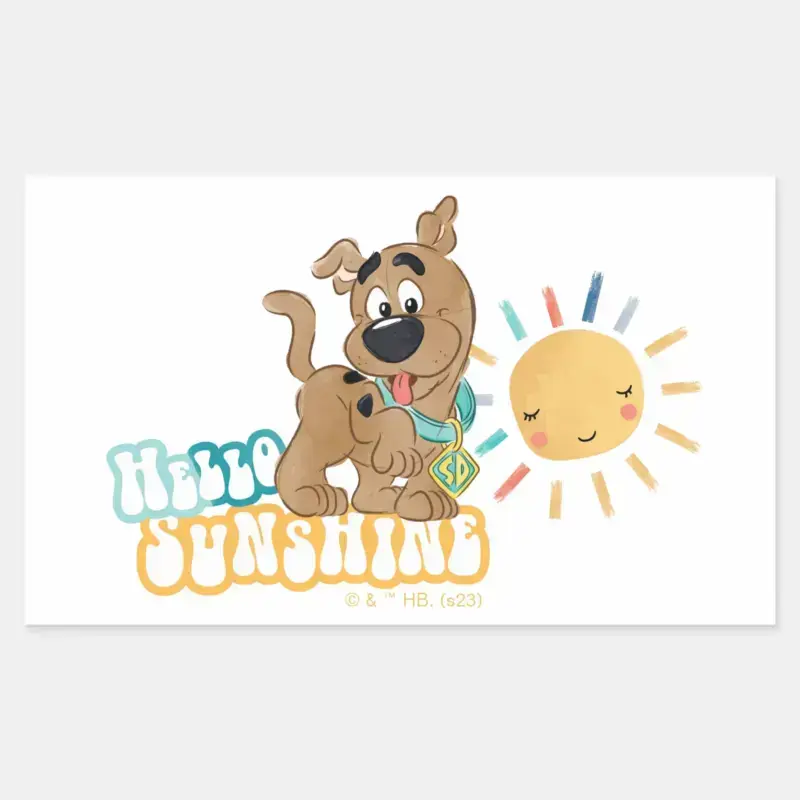Puppy Scooby Doo Hello Sunshine Rectangular Sticker