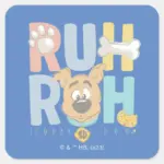Puppy Scooby Doo Ruh Roh Square Sticker