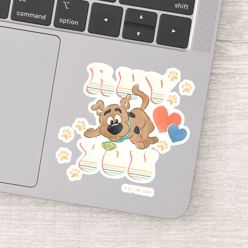 Puppy Scooby Doo Ruv You Sticker
