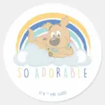 Puppy Scooby Doo So Adorable Classic Round Sticker