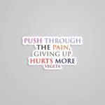 Push Through The Pain Anime Stickers