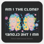 RICK AND MORTY™ Am I The Clone Square Sticker