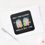 RICK AND MORTY™ Am I The Clone Square Sticker